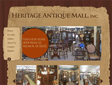 Tablet Screenshot of heritageantiquemallinc.com